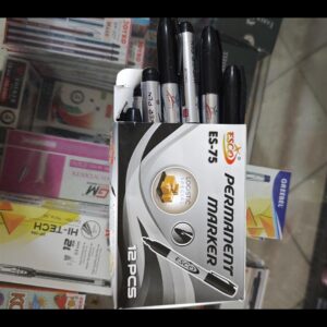 Spidol Permanen ESCO Hitam 12pc